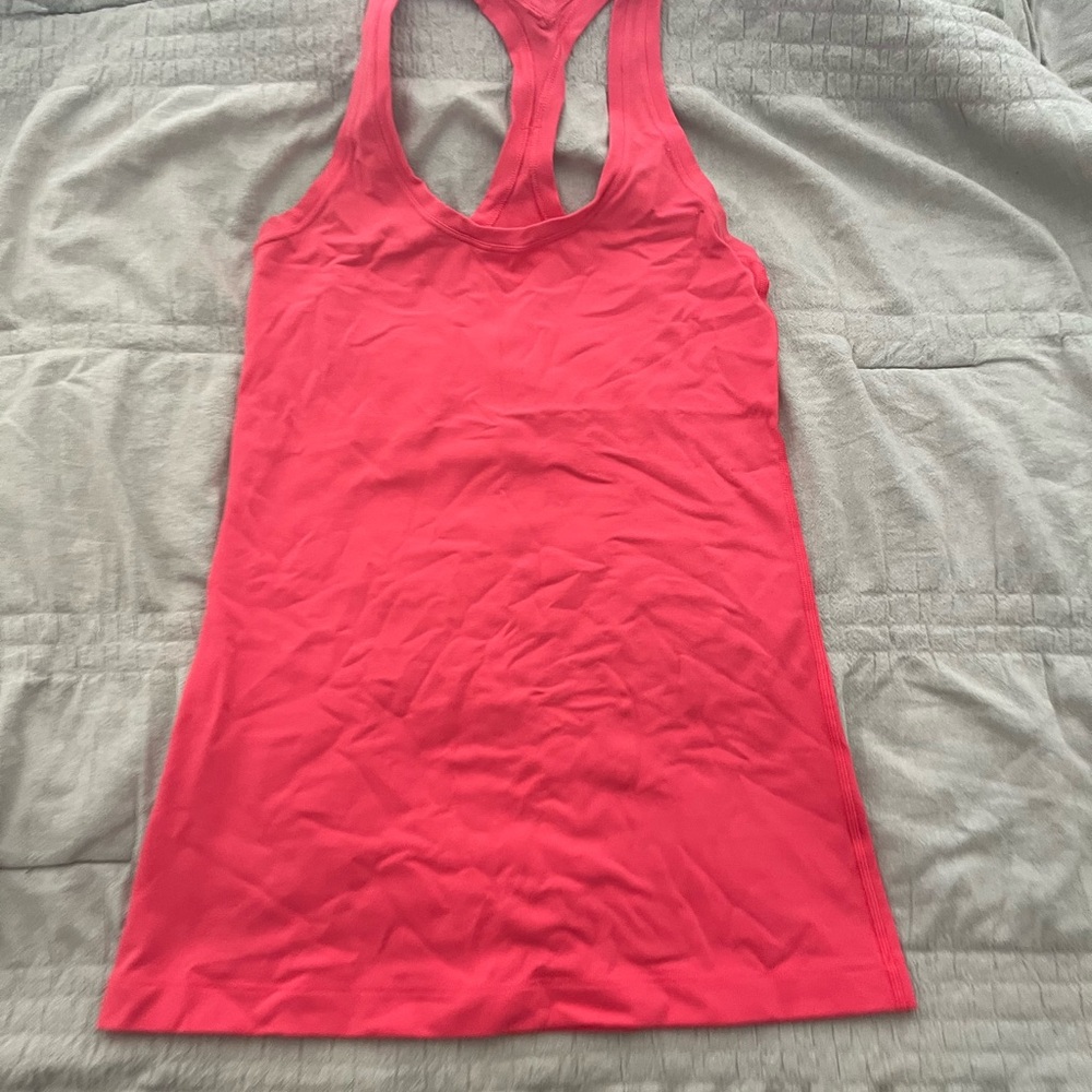 lululemon athletica Bright Coral Racerback Tank Top